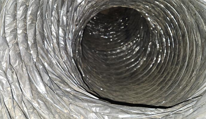 interior of a duct pipe