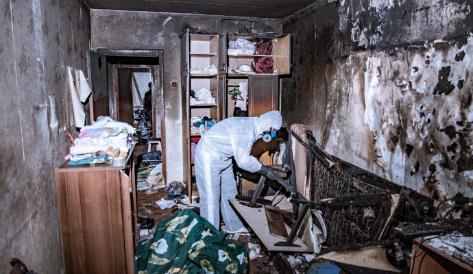 Fire damage restoration process