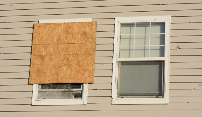 Hail damaged window